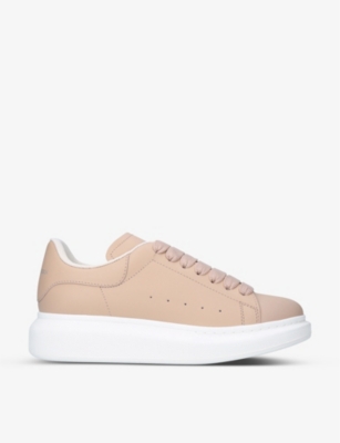 alexander mcqueen runway leather and suede platform trainers