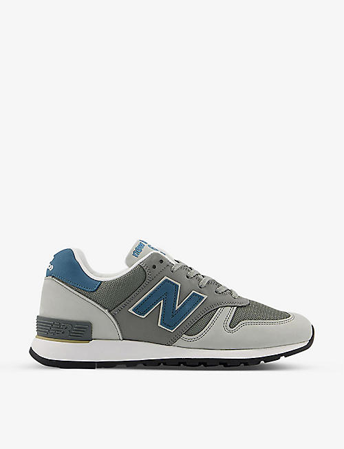 NEW BALANCE: Made in UK 670 low-top leather and mesh trainers