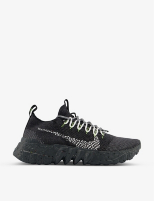 Nike Black & Grey Space Hippie 01 Sneakers In Scraps Wolf Grey Volt Bl