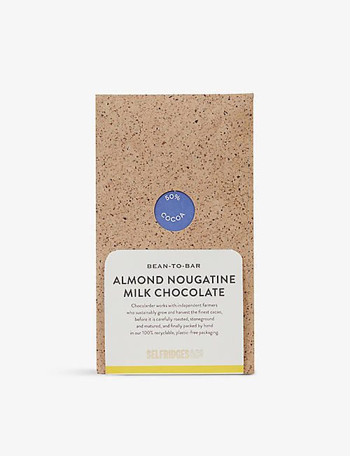 SELFRIDGES SELECTION: Almond nougatine 50% milk chocolate bar 70g