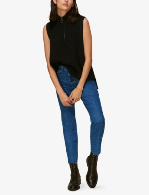 Authentic Slim-Leg High-Rise Cropped Denim Jeans