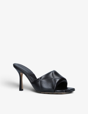 BOTTEGA VENETA Padded quilted-leather heeled mules