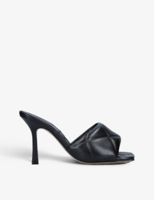 BOTTEGA VENETA Padded quilted-leather heeled mules