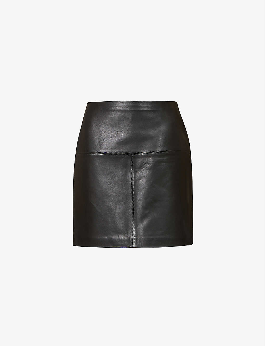 Selfridges & Co Women Clothing Skirts Leather Skirts Brand-plaque slim-fit leather top 