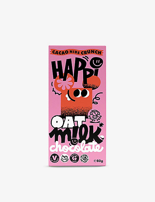 HAPPI: Happi Cacao Nib Crunch Oat M!lk Chocolate Bar 80g