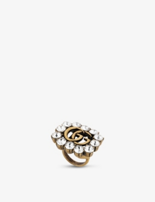 Gucci ring with on sale crystals