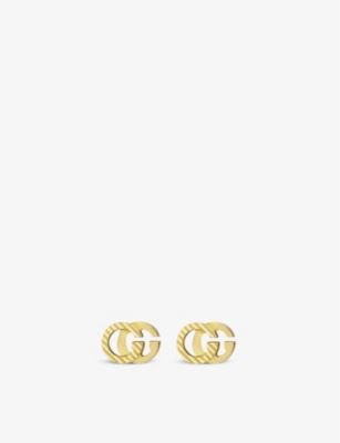 Gucci 18kt Yellow Gold Interlocking G Earrings In Yellow Gold
