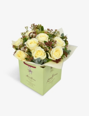 MOYSES STEVENS: A Dozen White Roses bouquet