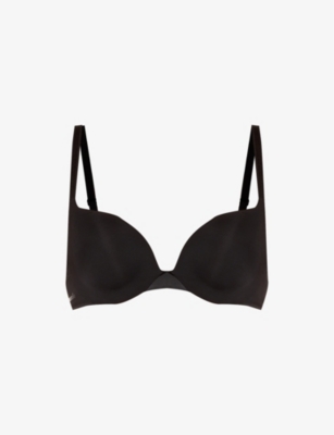 Shop Chantelle Womens 011 Black Essen Stretch-woven Push-up Bra