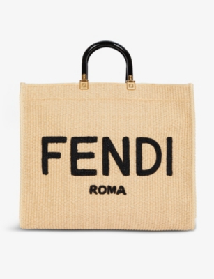 Fendi raffia outlet bag