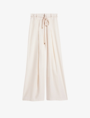 Polie wide-leg crepe...