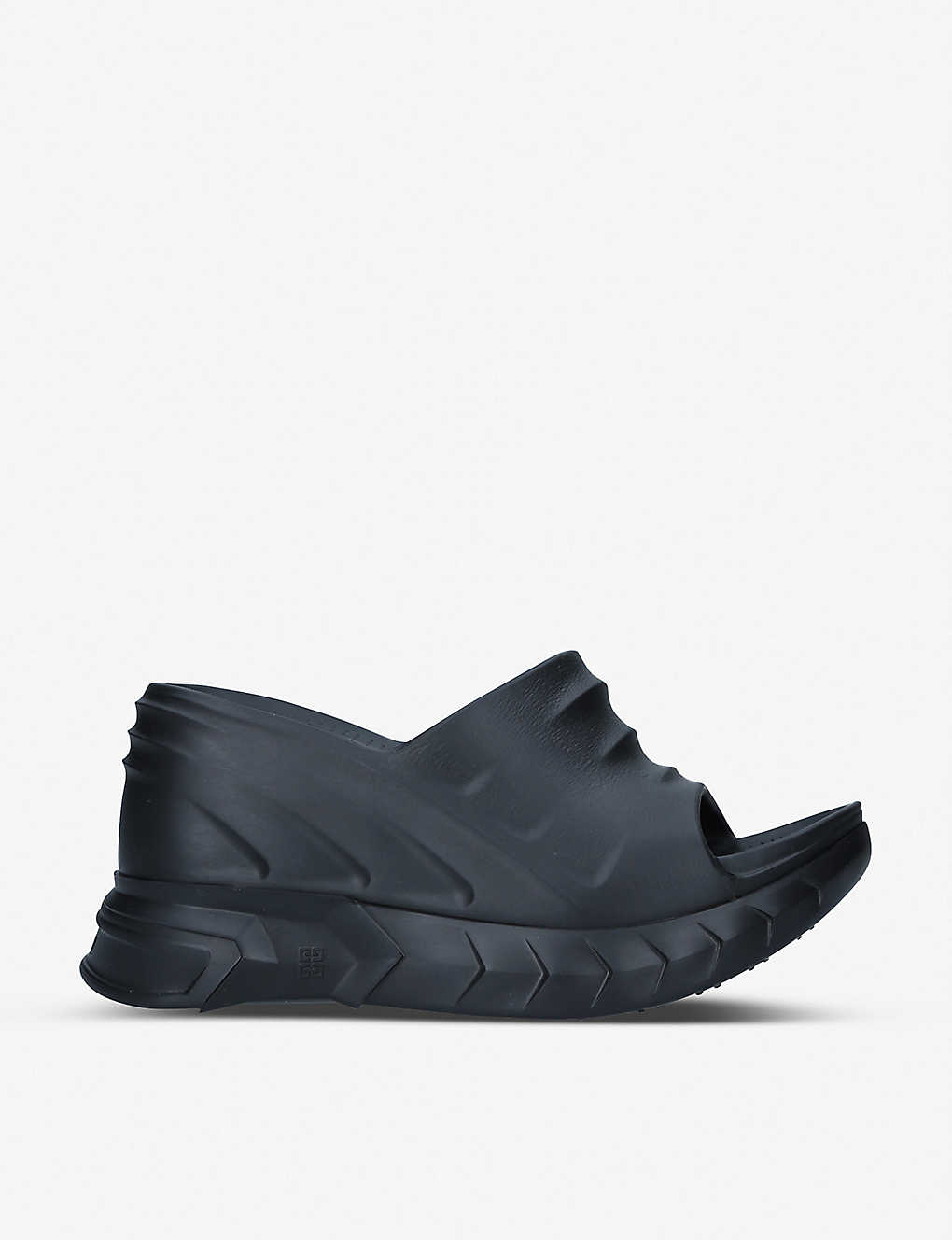 Givenchy Marshmallow Rubber Wedge Sandals In Black