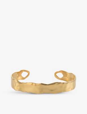 Shop Monica Vinader Women's Gold Siren Muse 18ct Gold Vermeil On Sterling Silver Cuff Bracelet