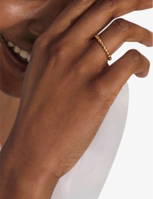 Monica Vinader Nura Teardrop 18ct Yellow Gold-plated Vermeil Recycled Sterling-silver Eternity Ring In Yellow Gold