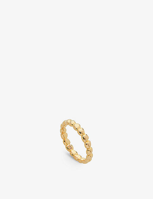 MONICA VINADER: Nura Teardrop 18ct yellow gold-plated vermeil recycled sterling-silver eternity ring