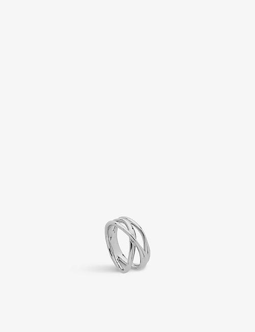 MONICA VINADER: Nura Cross Over recycled sterling-silver ring