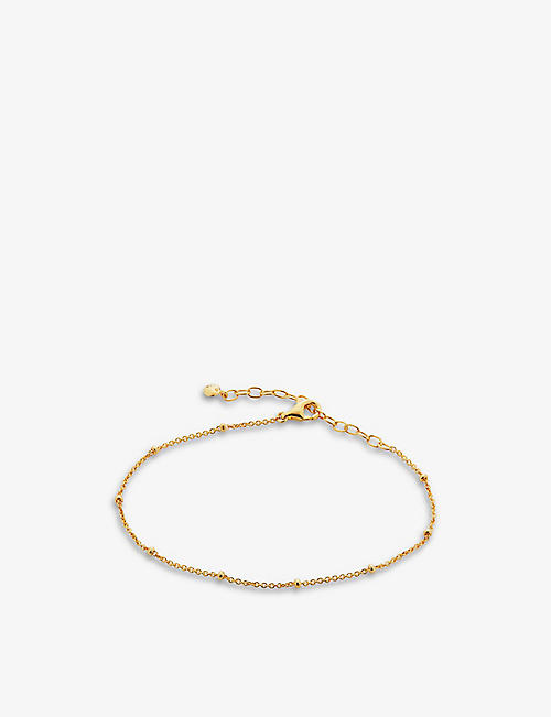 MONICA VINADER：珠饰 18K 镀金包纯银手链