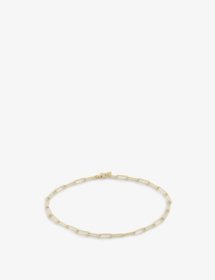 Monica Vinader Alta Textured 18ct Gold-plated Vermeil Sterling Silver Anklet