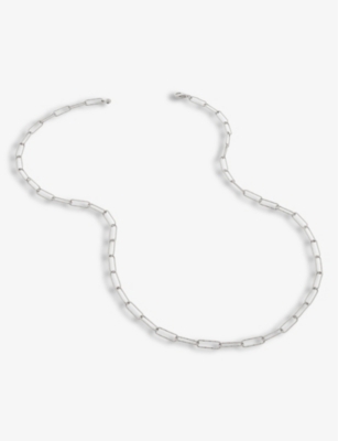 Monica Vinader Alta Textured Recycled Sterling Silver Necklace