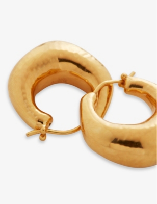 Monica Vinader Deia 18ct Gold-plated Vermeil Silver Earrings In Gold