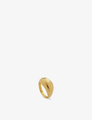 Monica Vinader Deia 18ct Gold-plated Vermeil Silver Ring