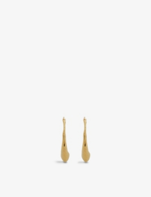MONICA VINADER: Deia 18ct gold-plated vermeil silver hoop earrings