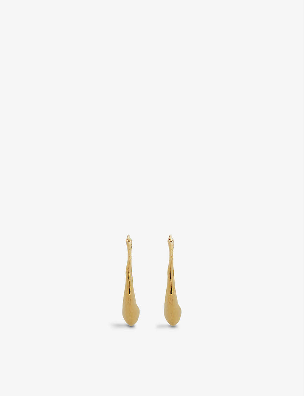 Shop Monica Vinader Womens Gold Deia 18ct Gold-plated Vermeil Silver Hoop Earrings