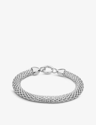 Monica Vinader Heirloom Woven Wide Chain Bracelet In Metallic
