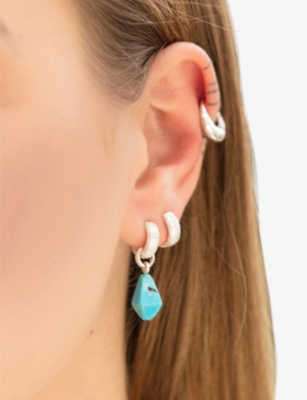 Monica Vinader Doina Sterling Silver Huggie Earrings In Silver