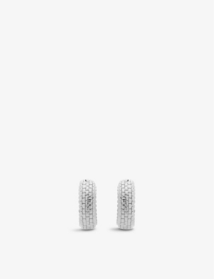 MONICA VINADER: Heirloom sterling silver huggie earrings