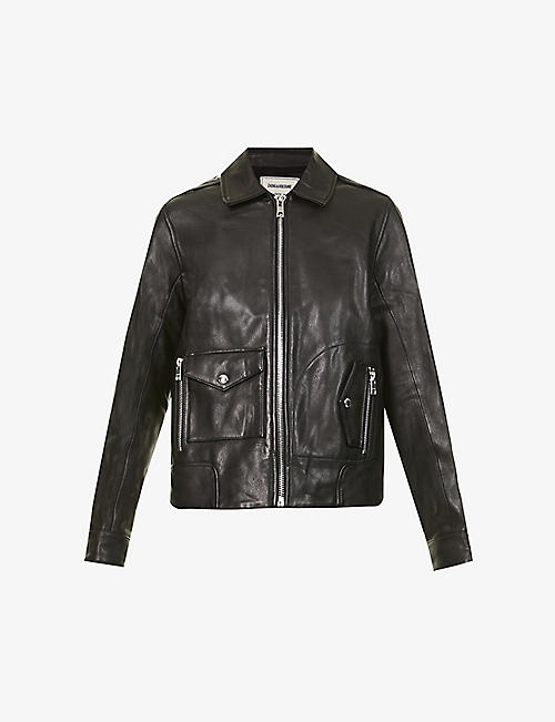 ZADIG&VOLTAIRE: Lazy Cuir Lisse leather motorcycle jacket