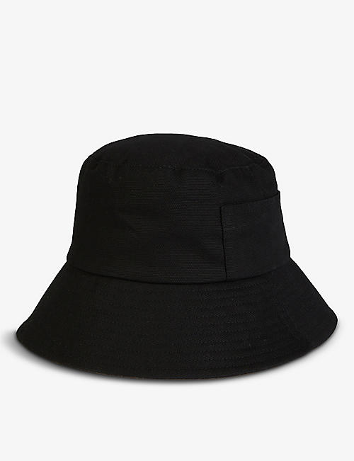LACK OF COLOR: Wave pocketed cotton-twill bucket hat