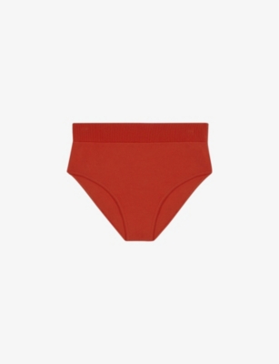 CLAUDIE PIERLOT Mimi high rise stretch woven bikini bottoms