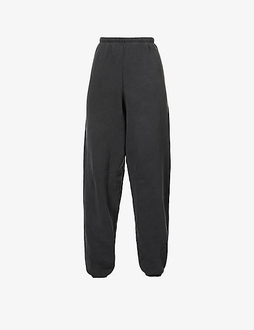 JOAH BROWN: Empire oversized tapered mid-rise cotton-jersey jogging bottoms