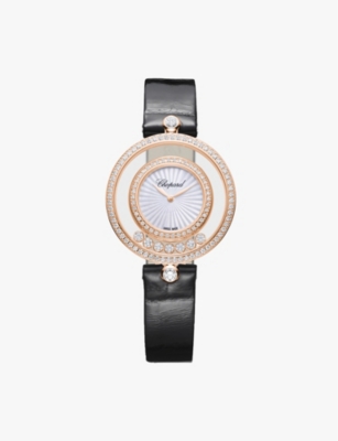 Chopard Womens Rose Gold 209426-5201 Happy Diamonds 18ct Rose-gold, 0.62ct Full-cut Diamond And Alli