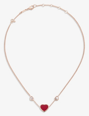 Chopard 18kt Rose Gold Happy Hearts Necklace
