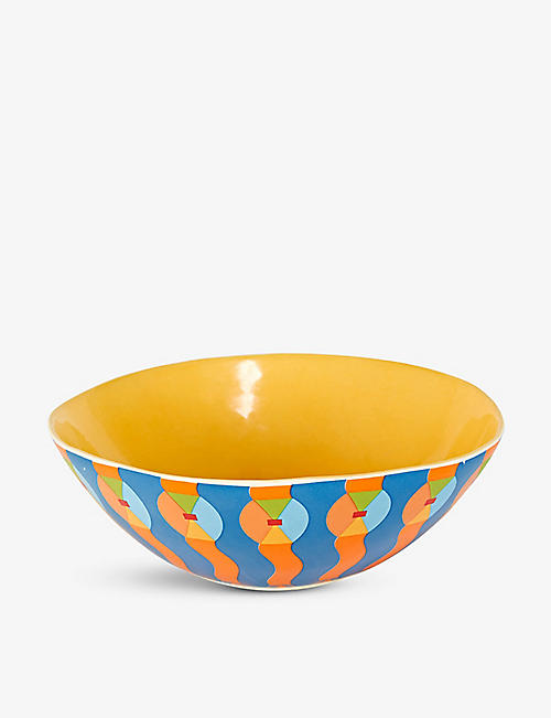 YINKA ILORI: Omi stoneware bowl 25cm x 12.5cm
