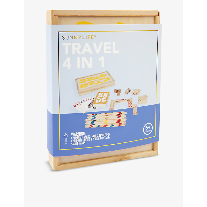 Sunnylife Travel Four-in-one Wooden Game Set