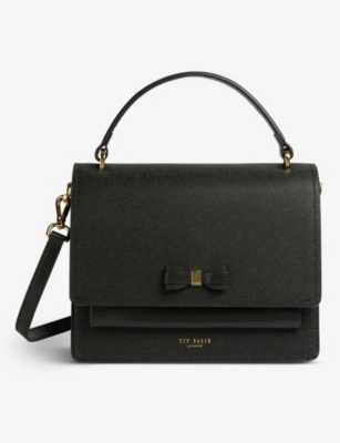 TED BAKER AAIDAH LOGO-EMBOSSED LEATHER SHOULDER BAG R03734650