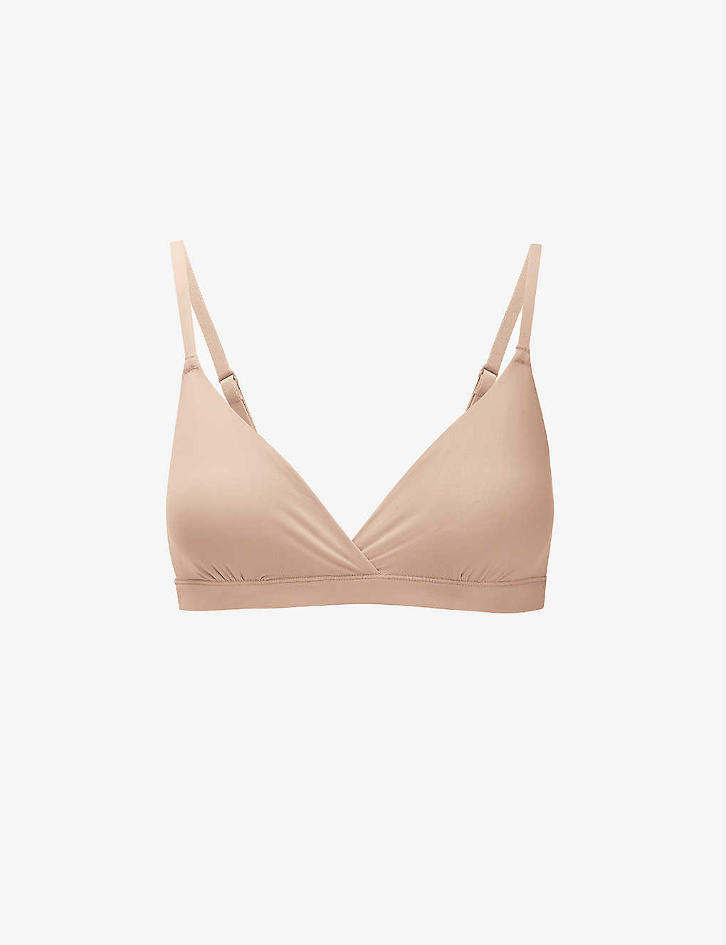 Skims Fits Everybody Triangle Stretch-woven Bra In Nude (lingerie