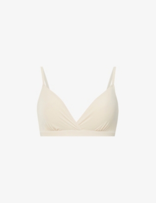 Skims Fits Everybody Triangle Stretch-woven Bra In Nude (lingerie)