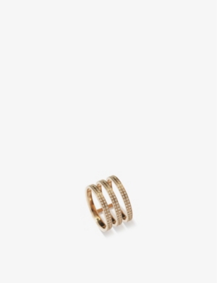 Repossi Women's Berbere 18K Pink Gold 2-Row Ring - Pink Gold - Size 6.75