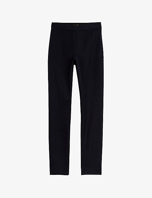 TED BAKER: Cayla seam-detail slim-fit cotton trousers