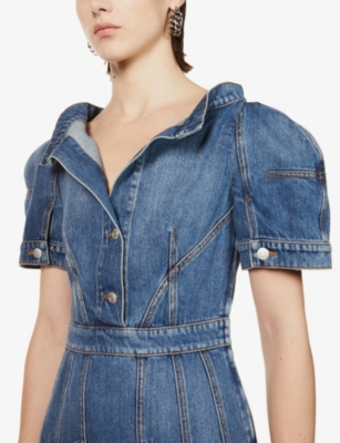 alexander mcqueen denim dress