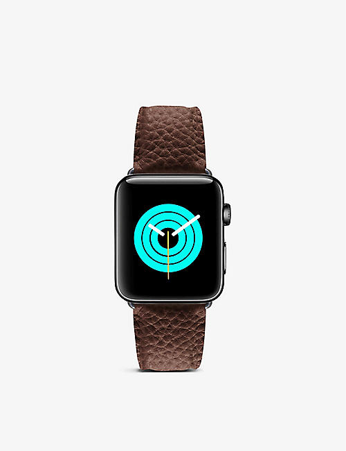 MINTAPPLE：Apple Watch 粒面皮革表带和不锈钢表壳 44 毫米