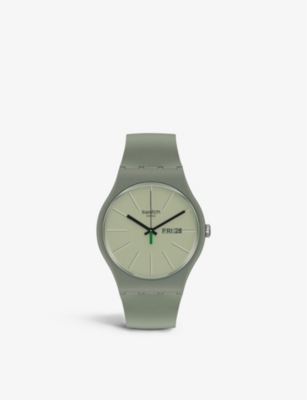 Swatch Mens Grey So29m700 We In The Know Silicone And Plastic Quartz Watch  | ModeSens