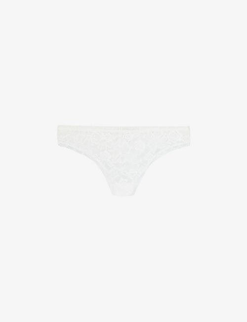 AUBADE: Toujours mid-rise stretch-lace tanga briefs