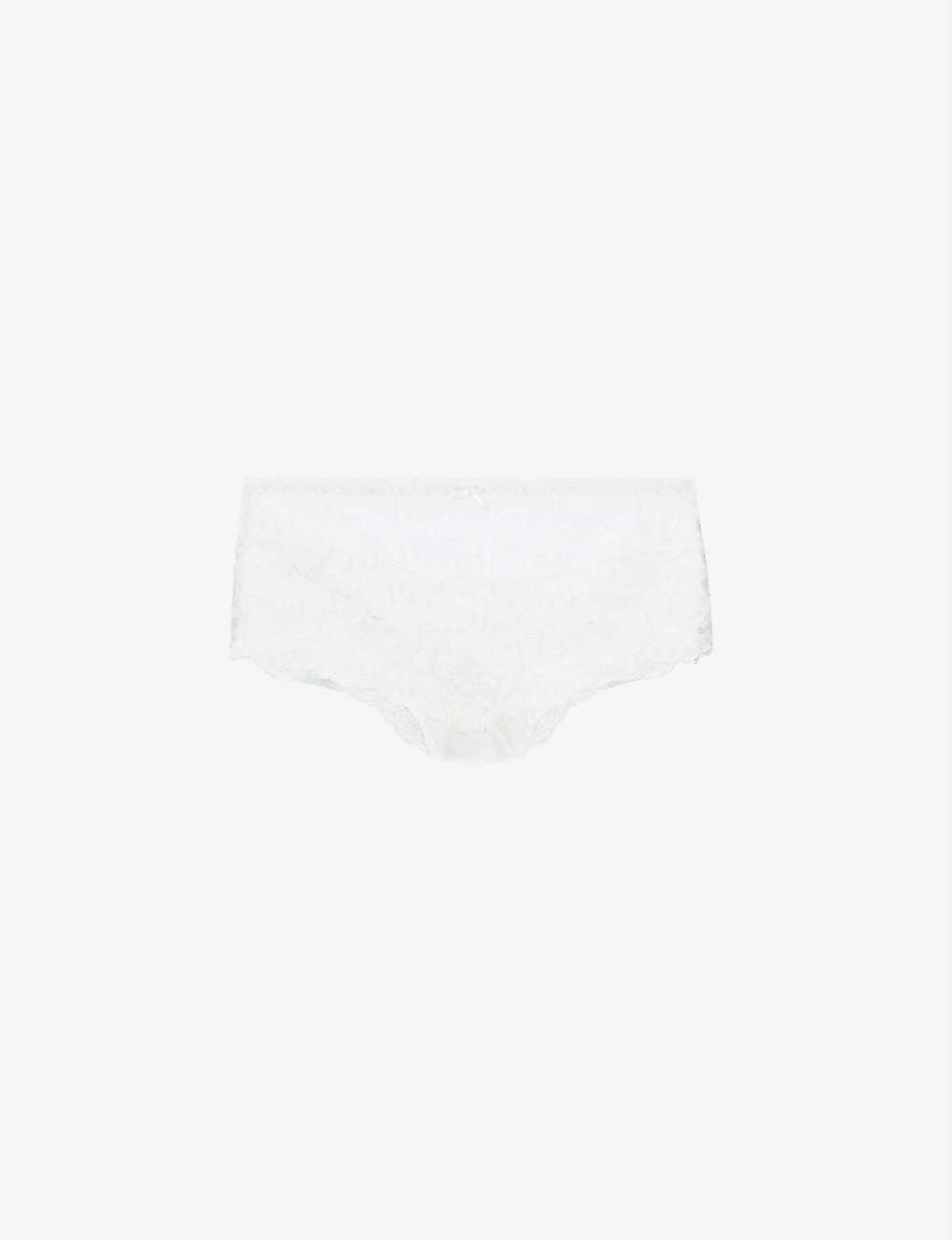 Aubade Toujours St Tropez Mid-rise Stretch-lace Briefs In Opale