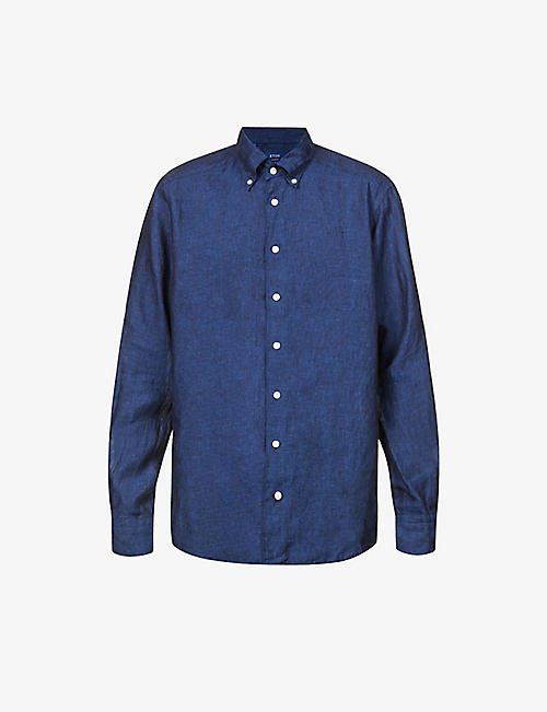 ETON: Relaxed-fit spread collar linen shirt