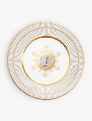 WEDGWOOD: Anthemion 22ct gold and bone china plate 30cm